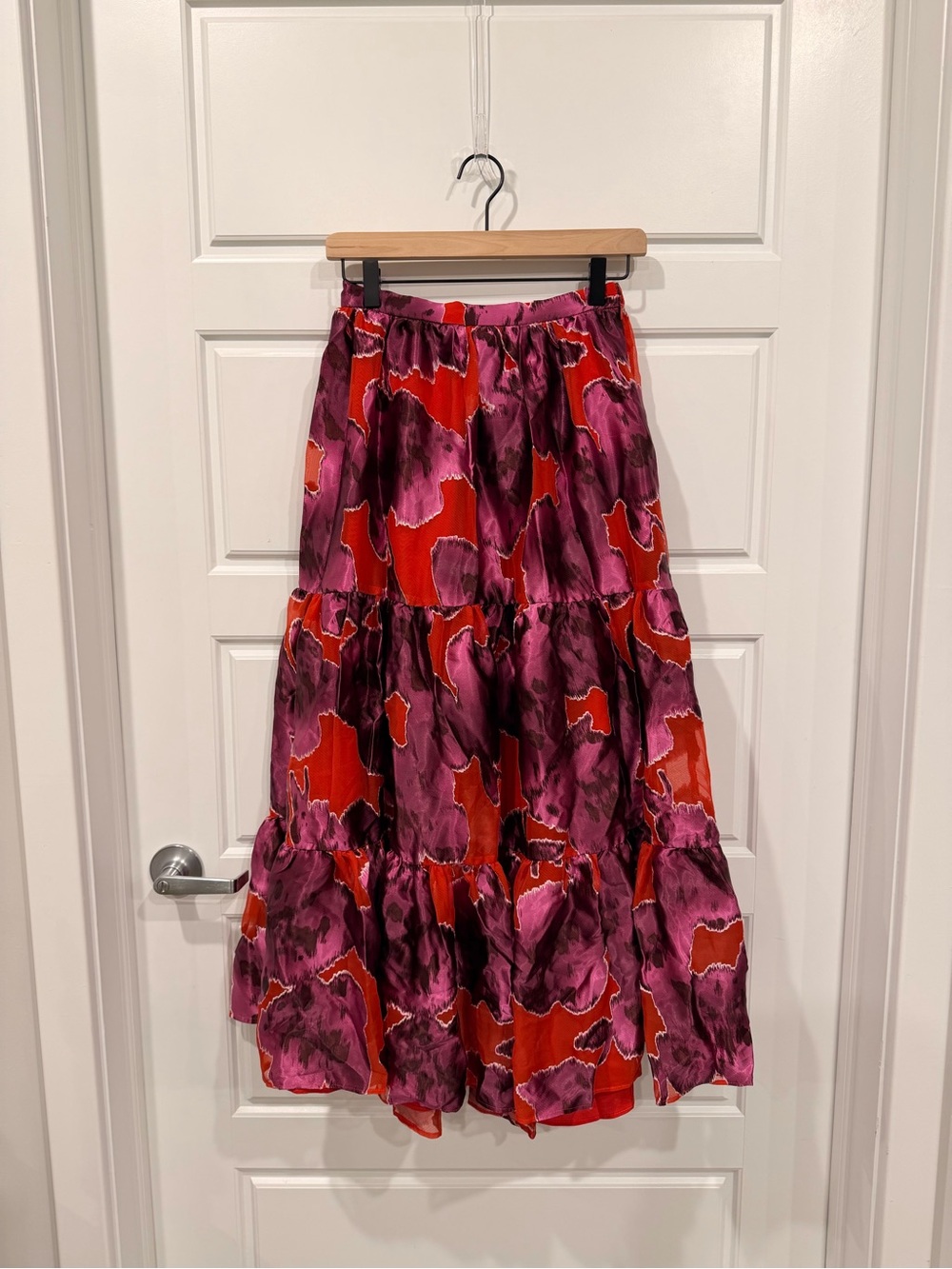 Anthropologie Hutch Tiered Maxi Skirt Purple NWT Size MP Fits Small Boho Flowy - Picture 3 of 11